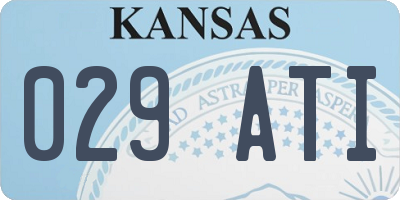KS license plate 029ATI