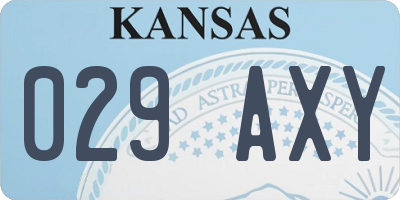 KS license plate 029AXY