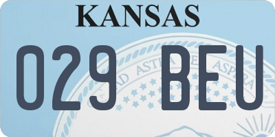 KS license plate 029BEU