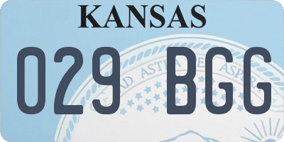 KS license plate 029BGG