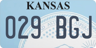 KS license plate 029BGJ