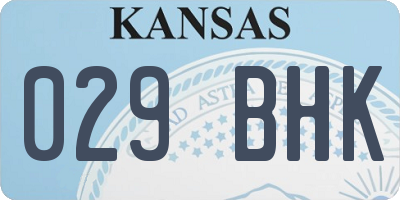 KS license plate 029BHK