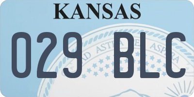 KS license plate 029BLC