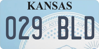 KS license plate 029BLD