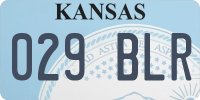 KS license plate 029BLR