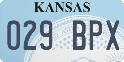 KS license plate 029BPX
