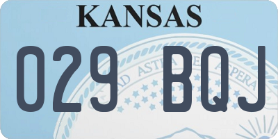 KS license plate 029BQJ