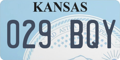 KS license plate 029BQY