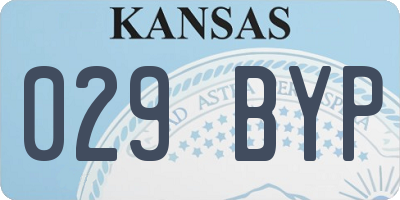KS license plate 029BYP