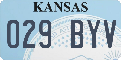 KS license plate 029BYV