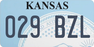KS license plate 029BZL