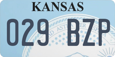 KS license plate 029BZP