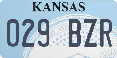 KS license plate 029BZR
