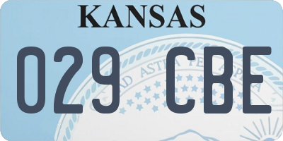 KS license plate 029CBE