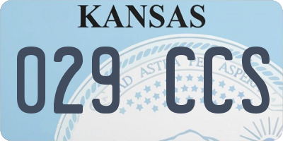 KS license plate 029CCS