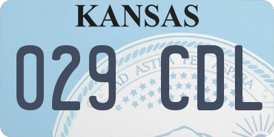 KS license plate 029CDL
