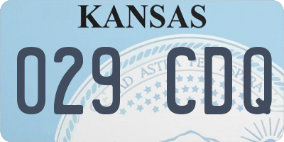 KS license plate 029CDQ