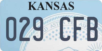 KS license plate 029CFB