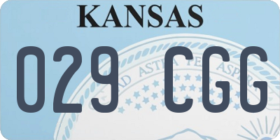 KS license plate 029CGG