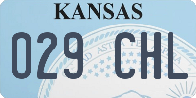 KS license plate 029CHL