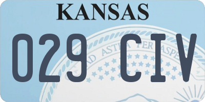 KS license plate 029CIV