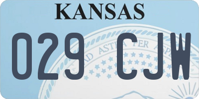 KS license plate 029CJW