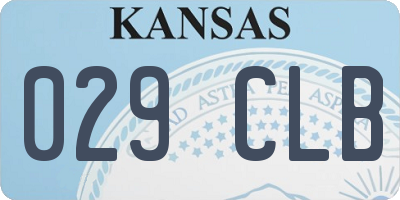 KS license plate 029CLB