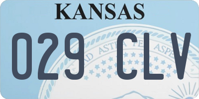 KS license plate 029CLV