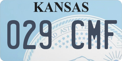 KS license plate 029CMF