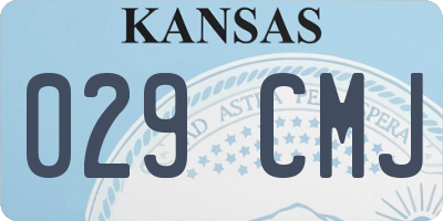 KS license plate 029CMJ
