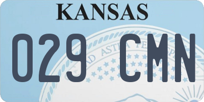 KS license plate 029CMN