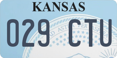 KS license plate 029CTU