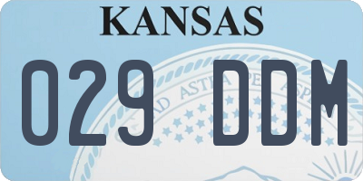 KS license plate 029DDM