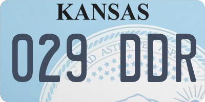 KS license plate 029DDR