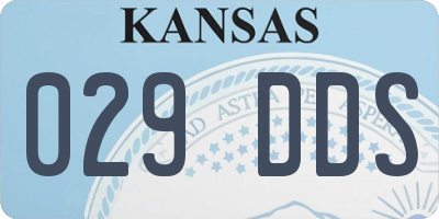 KS license plate 029DDS