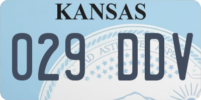 KS license plate 029DDV