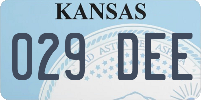 KS license plate 029DEE