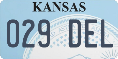 KS license plate 029DEL