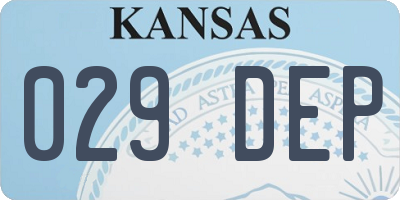 KS license plate 029DEP