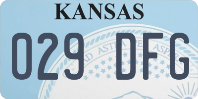 KS license plate 029DFG