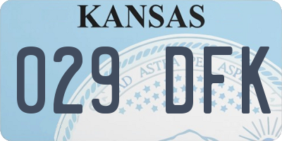 KS license plate 029DFK