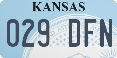 KS license plate 029DFN
