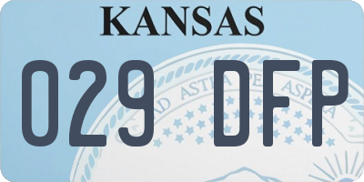 KS license plate 029DFP