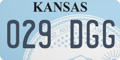 KS license plate 029DGG