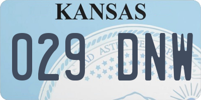 KS license plate 029DNW