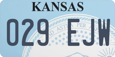 KS license plate 029EJW