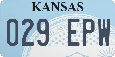 KS license plate 029EPW