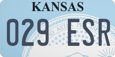 KS license plate 029ESR