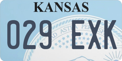 KS license plate 029EXK