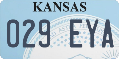 KS license plate 029EYA
